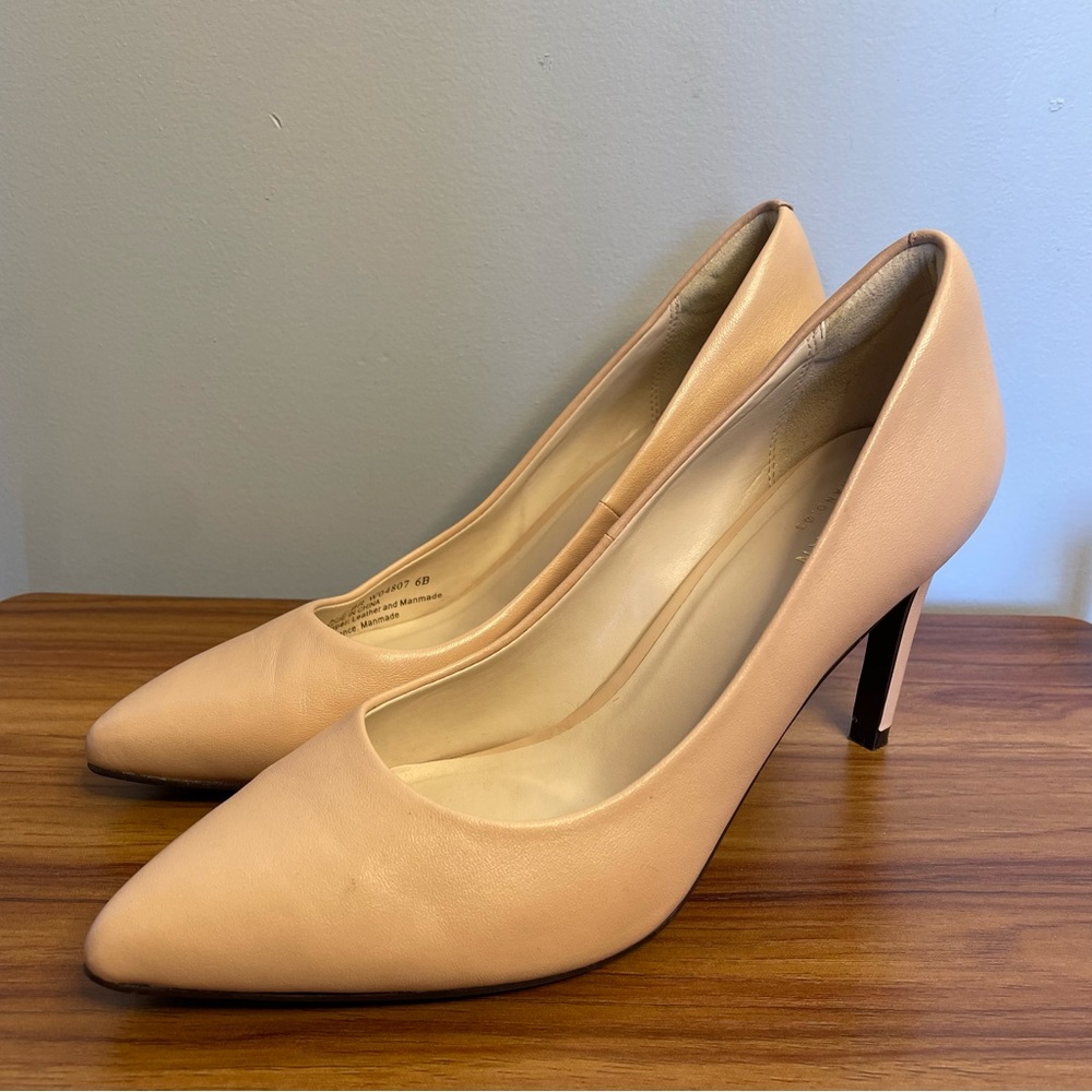Cole Hahn Women’s Grand Ambition Nude Leather Heels Size 6